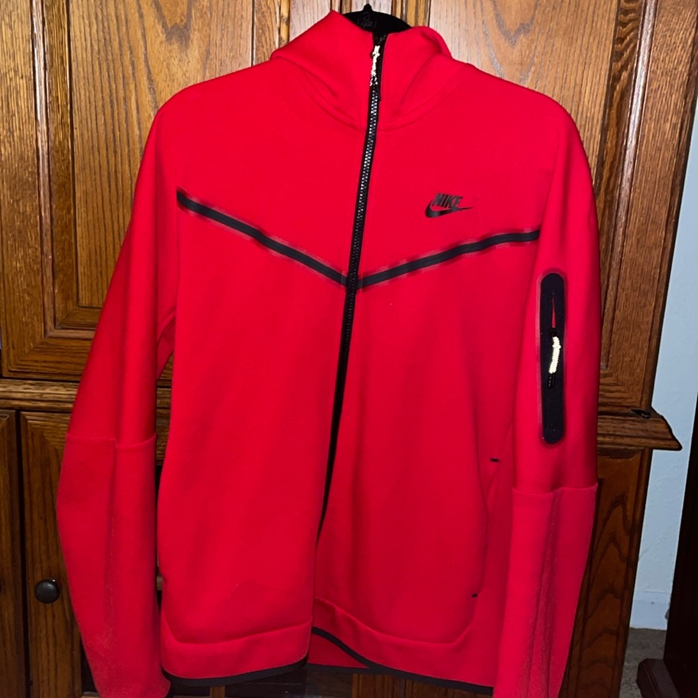 Red Nike Tech Hoodie
